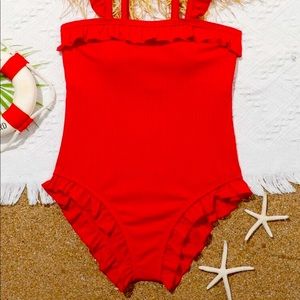 One piece girls swimsuit